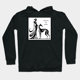 Greyhound Glago Alays In Style Art Deco Hoodie